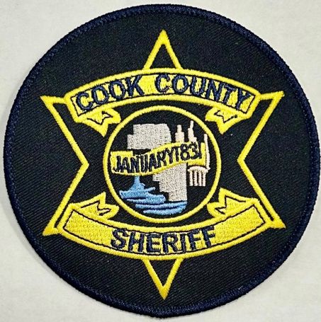 COOK COUNTY SHERIFF - 4" CIRCLE PATCH - ASSORTED TITLES.